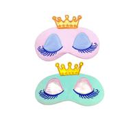 VERDANVERSE 2 Stück Cartoon Schlafmaske mit langen Wimpern weiche blickdichte Augenmaske für Frauen Mädchen verstellbares Band für Reise Yoga und erholsamen Schlaf