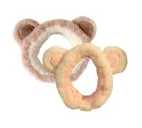 VERDANVERSE 2 Stück Damen Haarband mit Süßen Bärenohren Elastisches Weiches Stirnband für Gesichtspflege Make up und Spa Dehnbar Modisch Geeignet für Duschen und Tägliche Anwendung