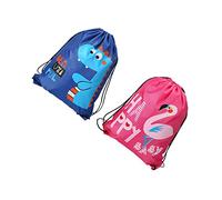 VERDANVERSE 2 Stück Kinder Strandtasche Kordelzugbeutel aus Wasserdichtem Strapazierfähigem Material Leichte Schwimmtasche für Outdoor Schwimmen Urlaub und Sport