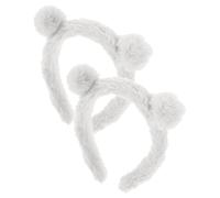 VERDANVERSE 2 Stück-pack Plüsch Bärenohren Haarreifen für Damen Weiches Stirnband mit Flauschigen Tierohren Universelle Größe für Spa Cosplay und Party