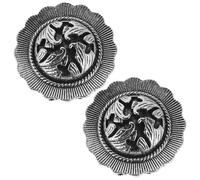 VERDANVERSE 2 Stück Vintage Manschettenknöpfe Clips aus Antiksilbernem Metall Dekorative Knopfüberzüge für Hemden Unisex Schulterklappen Accessoires für Formelle Anlässe