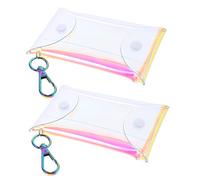 VERDANVERSE 2stücke Mini Münzbeutel Mit Haken Transparente Aufbewahrungstasche Für Schlüssel Münzen Lippenstift Robuste Materialien Für Damen Und Mädchen