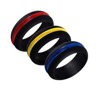 VERDANVERSE 3 Stück Silikon Paarring Finger Ringe Elegant Kratzfest Strapazierfähig Schmuck Damen Herren Eheringe Verlobungsringe Alltag Hochzeit