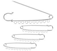 VERDANVERSE 4 Stück pack Metall Sicherheitsbroschen mit Löchern 9cm Kiltnadeln zum Basteln Wiederverwendbare Anstecknadeln für Selbstgemacht Schmuck Pullover und Kleidung