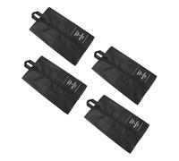 VERDANVERSE 4 Stück Teiliges Wasserdichter Schuhbeutel aus Robustem Polyester mit Reißverschluss Faltbare Schuhaufbewahrungstaschen für Reise Camping und Alltag Unisex Schwarz