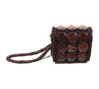 VERDANVERSE Damen Münzbeutel Vintage Flechtoptik Kleingeldbörse Lederimitat mit Reißverschluss Kleine Handtasche für Reisen und Alltag
