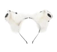 VERDANVERSE Flauschiges Hundeohren Stirnband Dalmatiner Weiches Plüsch Tierohren Kopfschmuck Bequemes Haarband für Kostümparty Festival und Make Up Modisches Party Accessoire