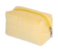 VERDANVERSE Kleine Kosmetiktasche Sanft und Vielseitig Cute Makeup Bag Schminktasche für Frauen Schüler Multifunktionaler Make up Organizer Reise Tasche Kompakt Gelb