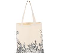 VERDANVERSE Leichte Canvas Tasche mit Blumenmuster Große Einkaufstasche aus Strapazierfähigem Segeltuch Wiederverwendbare Tragetasche für Damen Modische Handtasche für Alltag und Shopping