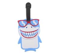 VERDANVERSE Lustiger Hai Kofferanhänger Aus Flexiblem Langlebigem Pvc Weicher Adressanhänger Für Reisegepäck Einfach Zu Befestigen Schnellen Identifikation Von Koffern Und Reisetaschen