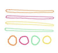 VERDANVERSE Neonperlen Halskette und Party Armband Satz aus Kunststoff Kreatives Schmuck Satz für Frauen und Mädchen für Tanzpartys und Festliche Anlässe