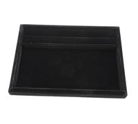 VERDANVERSE Schwarzes Samt Schmucktablett Schmuckdisplay Tray Schmuckaufbewahrung Schmuckablage für Schmuckgeschäfte und Privaten Gebrauch