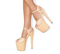 Verführerische Plateau-Sandalette 36 creme