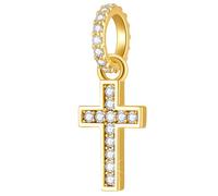 Vergoldete Kreuz Charmes Anhänger passen Pandora religiöse Armband Halskette, funkelnde christlichen Glauben Kreuz Mini-Hangle Charme, Geschenke für Ostern/Muttertag/Weihnachten