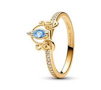 Vergoldeter Disney Cinderella Ring mit blauem Zirkonia