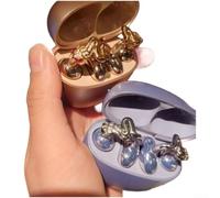 Vergoldeter Schmetterling Kopfhörerclip Elegantes Koreanisches Design Schmuckaccessoire für Kabelmanagement Fashion Ohrhörer Halterung Silber Schwarz Lila Blau(E)