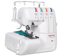 VERITAS Nähmaschine Elastica II I Overlock-Nähmaschine I Einstellbare Stichlänge & Stichbreite I 2,3 oder 4-Faden-Nähte I Fadenabschneider & LED-Nählicht I inkl. Staubschutzhülle (weiß)