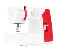 VERITAS Nähmaschine Marie I 13 Stichprogramme I Auto-Fadenspannung & Fadenabschneider I LED-Nählicht I Snap-On Nähfußsystem I Zierstiche & Stretch-Stiche I Kleine Nähmaschine für Anfänger (weiß-rot)