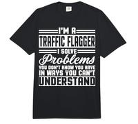 Verkehrsflagger-Bekleidung - niedliches lustiges Flagger-Design Comfort Colors Adult Heavyweight T-Shirt