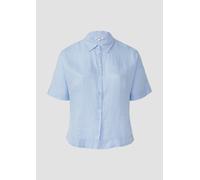 Verkürzte Bluse aus Leinen im Relaxed Fit 46 blau 2171366.5083.46