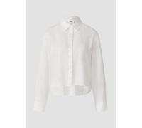 Verkürzte Bluse mit verdeckter Knopfleiste 44 weiß 2174256.0100.44