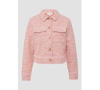 Verkürzte Bouclé-Jacke aus Sweat mit aufgesetzten Taschen 46 rot|mehrfarbig 2164129.4101.46