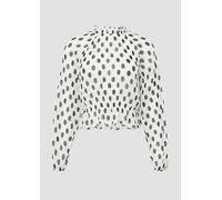 Verkürzte Chiffonbluse aus Plissee 40 creme 2163513.02A0.40