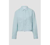 Verkürzte Feincord-Bluse mit aufgesetzten Taschen 40 türkis 2170036.6439.40