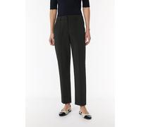 Verkürzte Flared Leg Hose aus Baumwollstretch schwarz 46