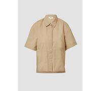 Verkürzte Hemdbluse im Relaxed Fit mit aufgesetzten Taschen 38 braun 2163677.8363.38
