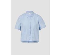 s.Oliver Verkürzte Hemdbluse im Relaxed Fit mit aufgesetzten Taschen hellblau 40