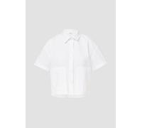 Verkürzte Hemdbluse im Relaxed Fit mit aufgesetzten Taschen 48 weiß 2163677.0100.48