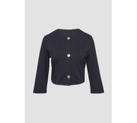 s.Oliver BLACK LABEL Boxy Fit Kurzblazer aus Vikose-Mix in Marine, Größe 36