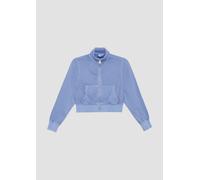 Verkürzte Sweatjacke im Loose Fit mit Garment Dye 170/176 blau 2162123.5364.170_176