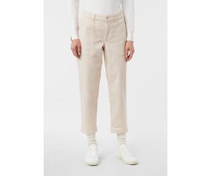Verkürzte Twill-Hose im Barrel Fit beige 34