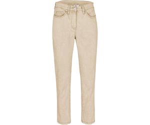 Verkürzte Twill-Hose im Used-Look aus Baumwoll-Mix 50