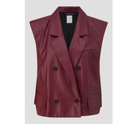 Verkürzte Weste in Lederoptik 38 rot 2172069.3900.38