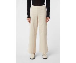 Verkürzte Wide-Leg-Hose aus Cord im Relaxed Fit beige 36/REG