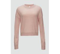 Verkürzter Strickpullover in Melange-Optik XXL Rosa