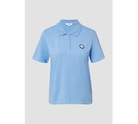 Verkürztes Pique-Poloshirt mit Patch 40 blau 2169290.5141.40