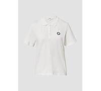Verkürztes Pique-Poloshirt mit Patch 44 creme 2169290.0210.44
