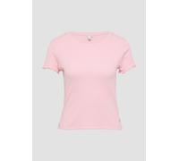 Verkürztes Rippshirt mit Rundhalsausschnitt L Rosa 2168288.4121.L