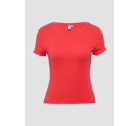 Verkürztes Rippshirt mit Rundhalsausschnitt L rot 2168288.3103.L
