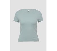 Verkürztes Rippshirt mit Rundhalsausschnitt XL grün 2168288.7217.XL