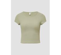 Verkürztes Rippshirt | QS x Vanessa Mai XS Grün 2173750.7297.XS