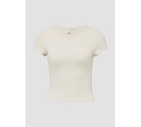 Verkürztes Rippshirt | QS x Vanessa Mai XXL creme 2173750.0808.XXL
