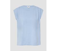 Verkürztes T-Shirt mit Faltendetails 42 blau 2166317.5083.42