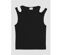 Verkürztes Tanktop im Slim Fit mit Cut-out-Details 134/140 schwarz 2161928.9999.134_140
