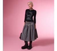 Verkürztes Viertelarm-Top mit Glitzer Muster / Y2K-Oberteile Herbstkleidung für Frauen Winterkleidung für Frauen Grafik-T-Shirts Ausgeh-Oberteile