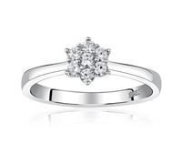 Verlobungsring aus Silber 925 FLORA mit Swarovski® Zirkonia ringgröße 48